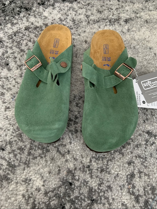Birkenstock Shoes - Birkenstock Boston Clog 39 / 40 Thyme Green Woman’s Size 8 & 9 Soft Footbed